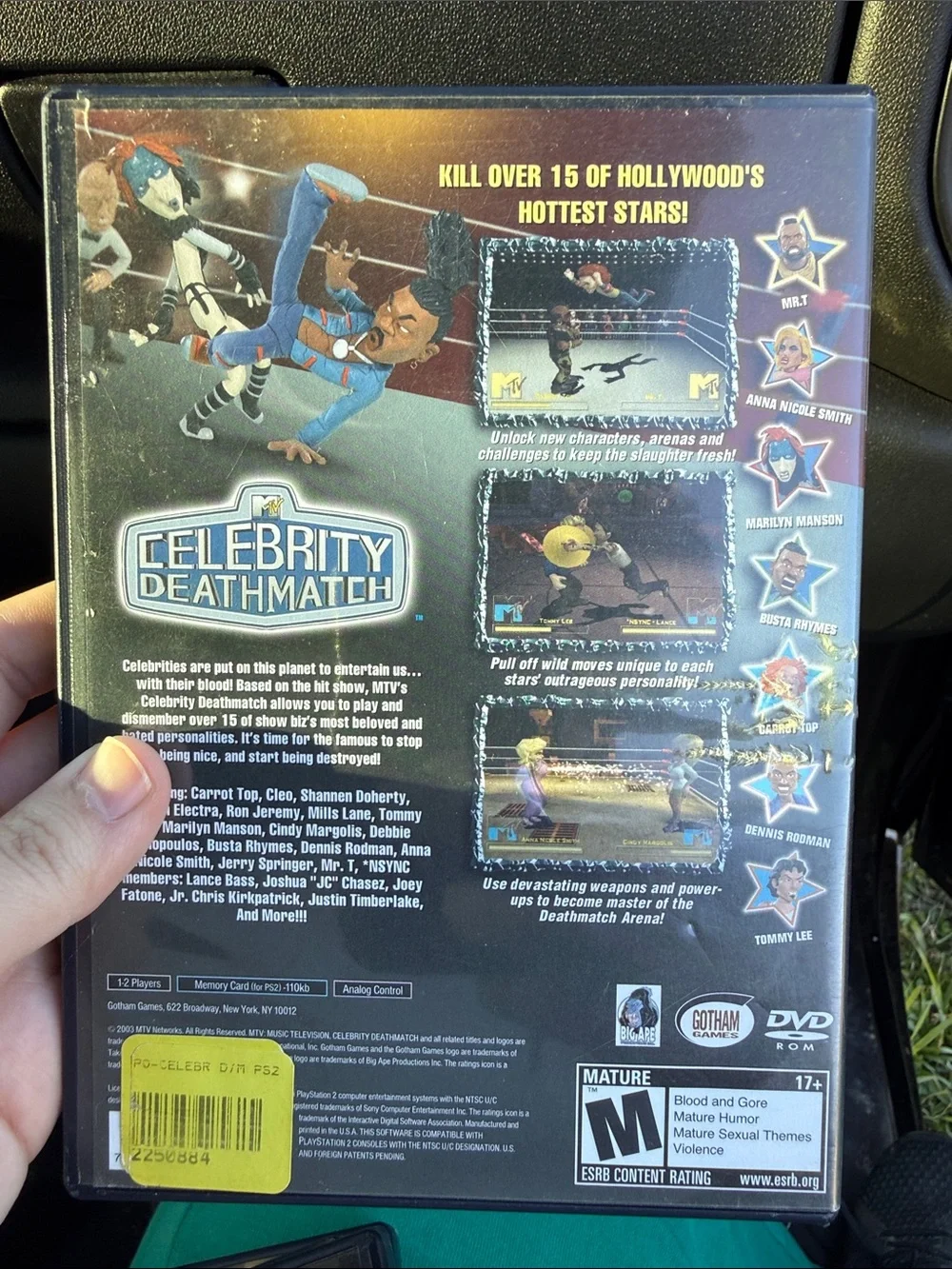 Sony PlayStation 2 Celebrity Deathmatch - Black & Multicolor Cover